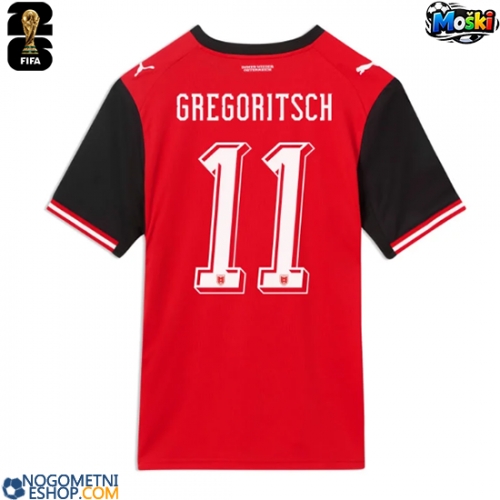 Moški Nogometni dresi Avstrija Michael Gregoritsch #11 Domači SP 2026 Kratek Rokav
